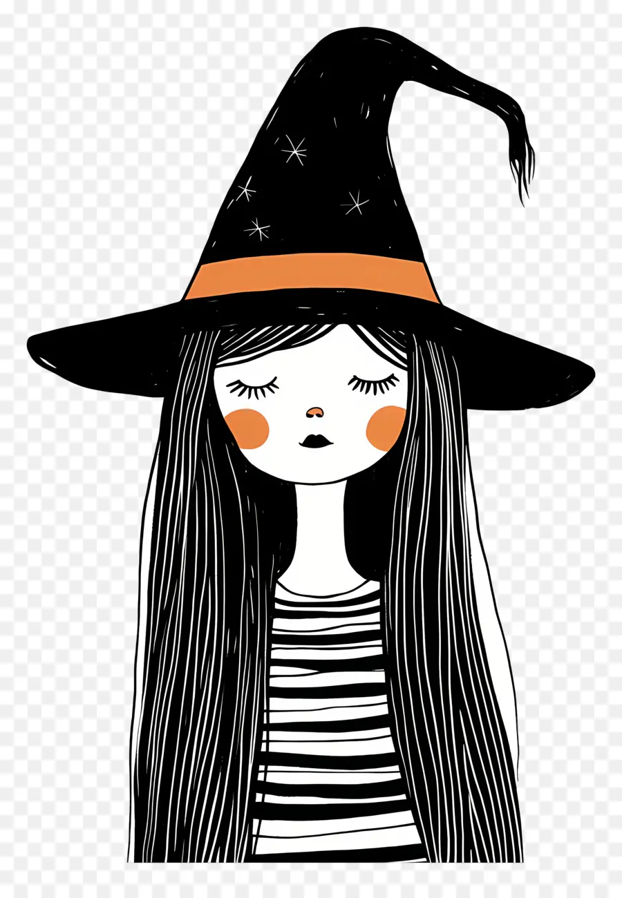 Sorcière D'halloween，Sorcière Avec Chapeau PNG