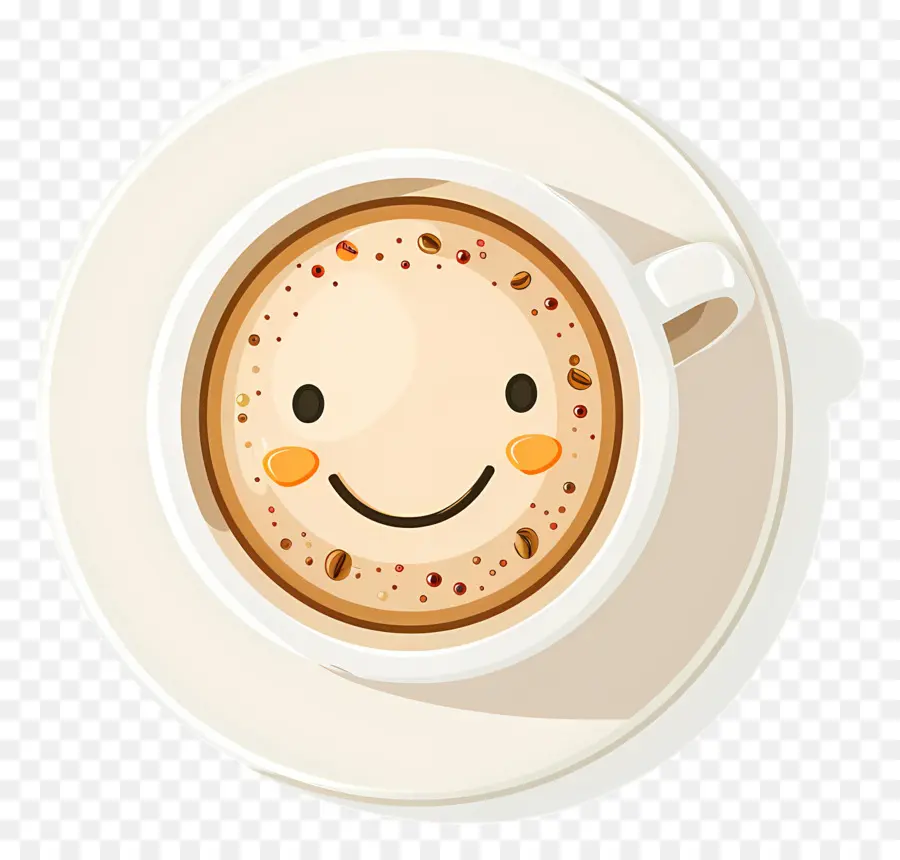 Café Kawaii，Tasse à Café Souriante PNG