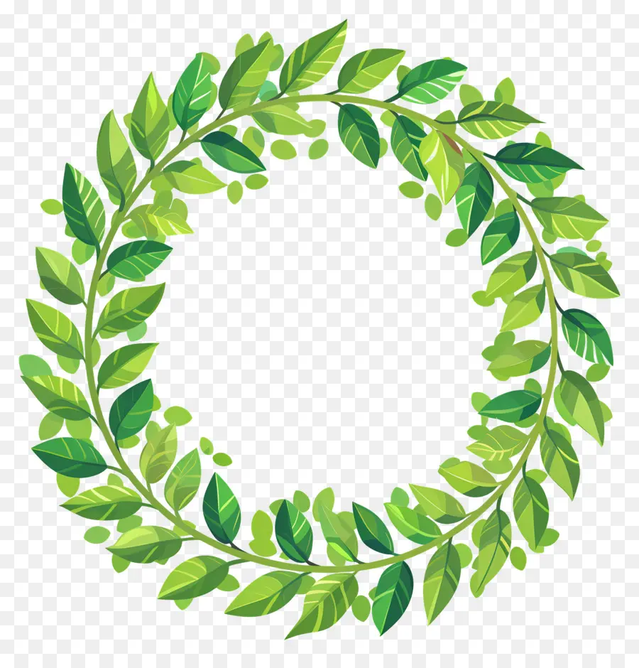 Couronne Verte，Couronne De Feuilles PNG