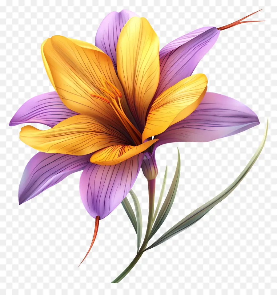 Fleur 3d，Fleurs De Crocus PNG