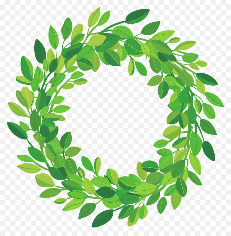 Couronne Verte，Couronne De Feuilles PNG