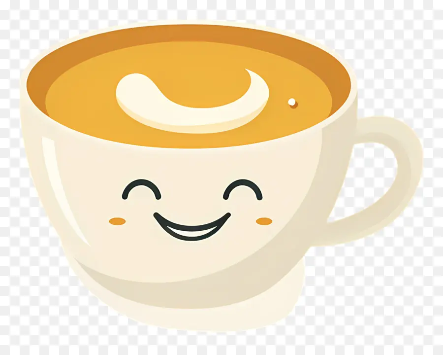 Café Kawaii，Tasse à Café Souriante PNG