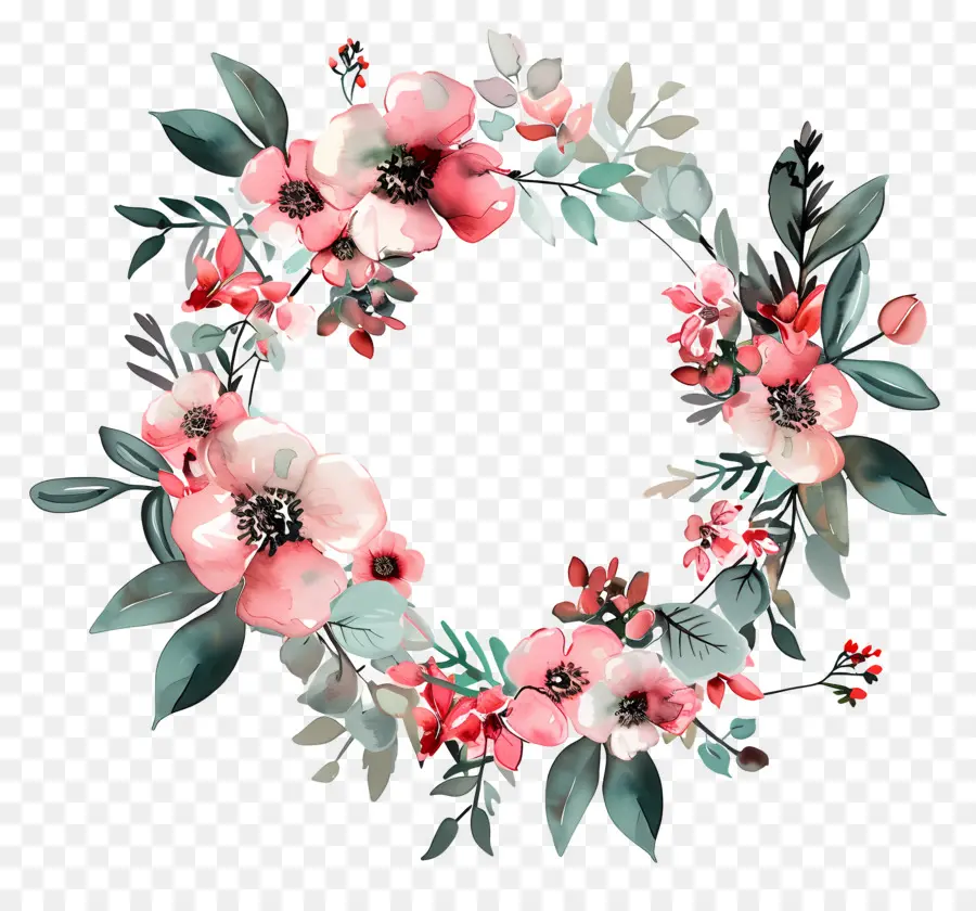 Couronne De Fleurs，Couronne Florale PNG