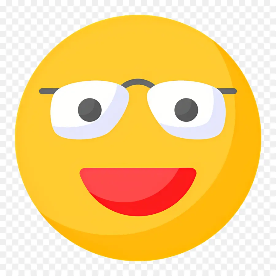 Emoji Nerd，Visage Souriant PNG