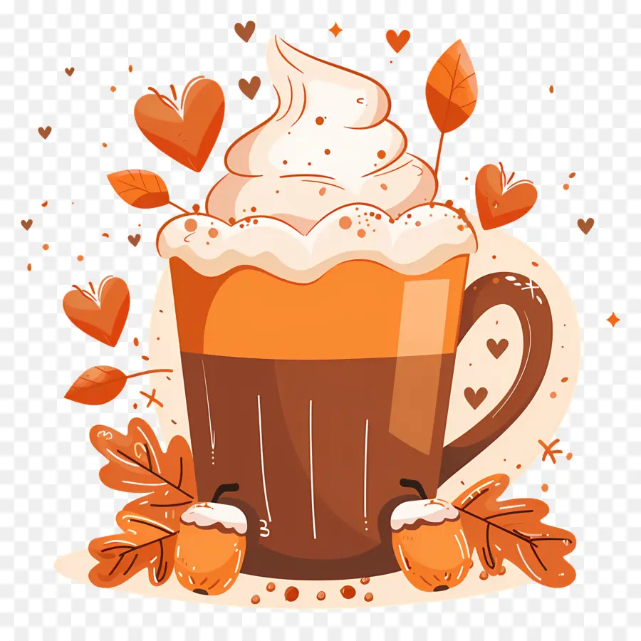 épice De Citrouille，Chocolat Chaud D'automne PNG