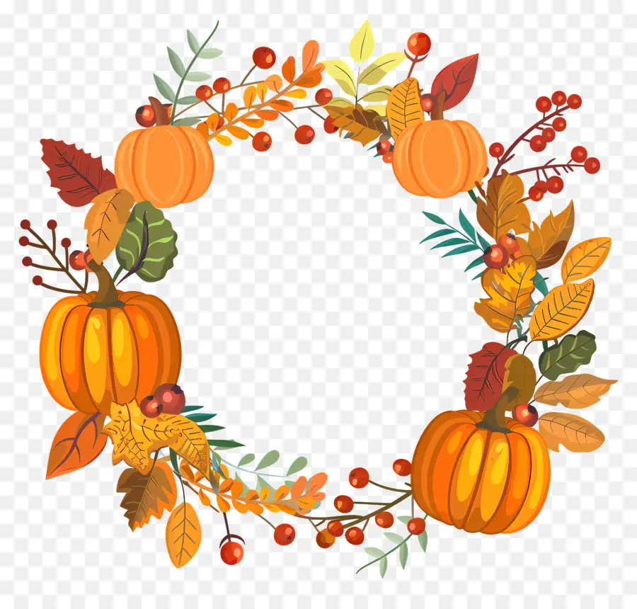 Couronne D'automne，Couronne De Citrouille PNG