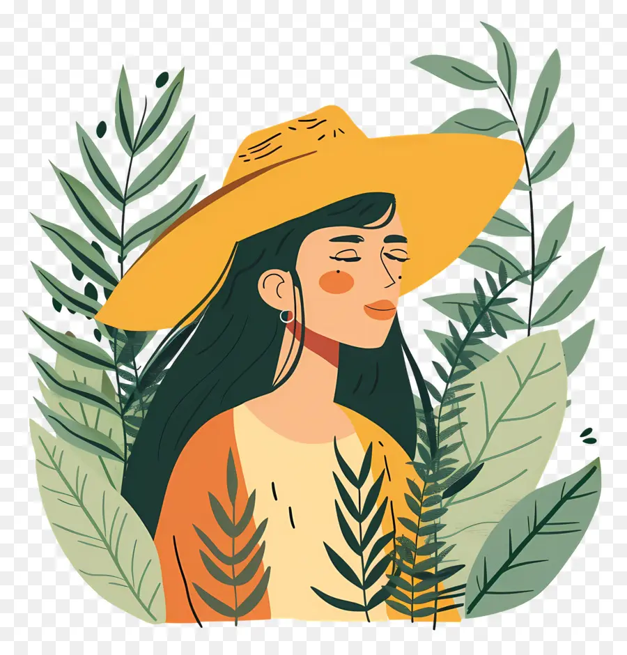 Belle Femme，Femme Au Chapeau PNG