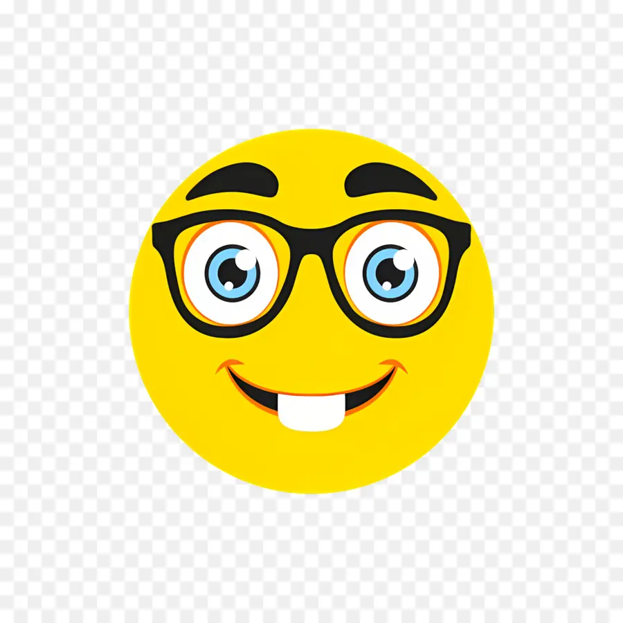 Emoji Nerd，Emoji Avec Des Lunettes PNG