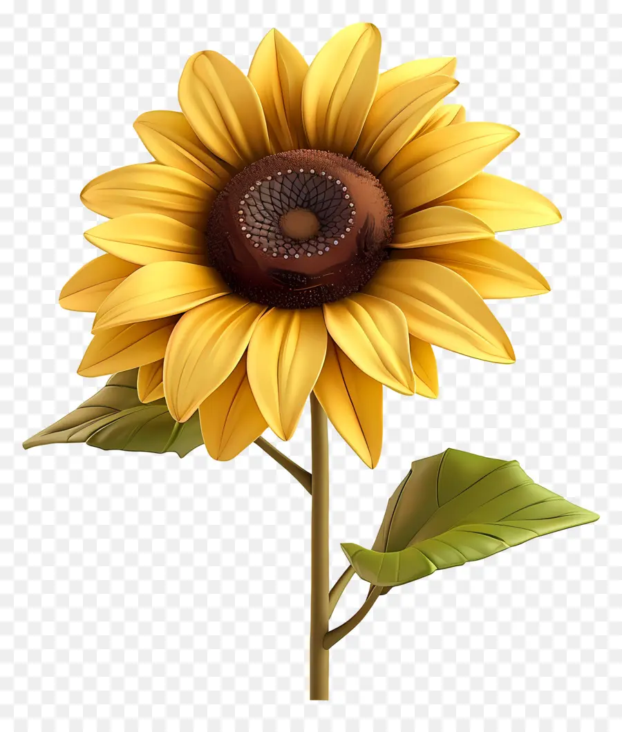 Fleur 3d，Tournesol PNG