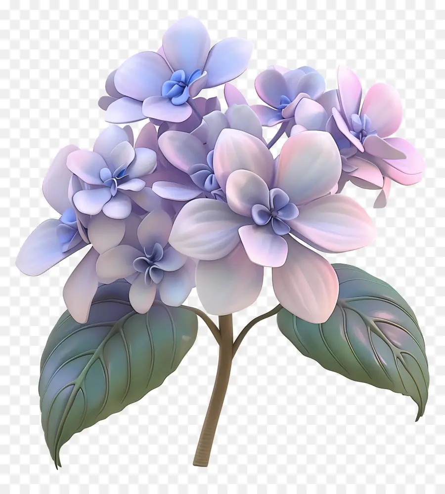 Fleur 3d，Fleurs Violettes PNG