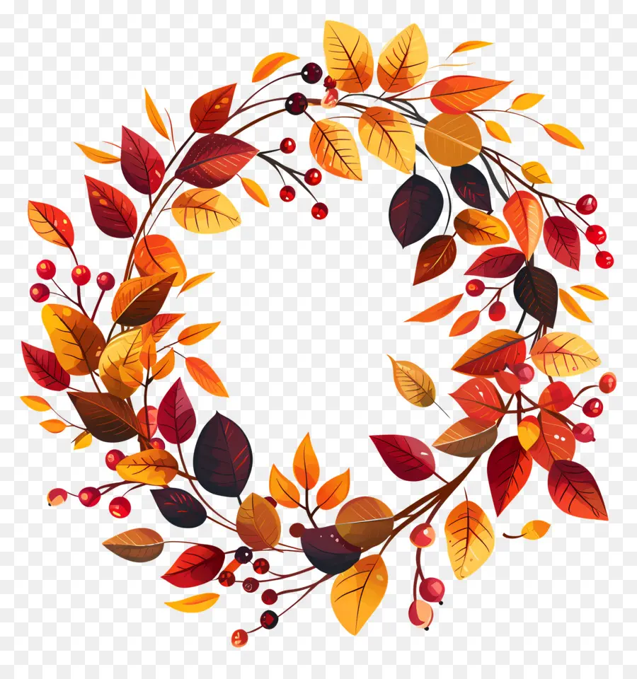 Couronne D'automne，Feuilles D'automne PNG