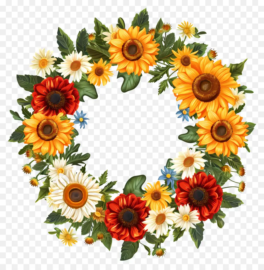 Couronne D'été，Couronne De Tournesol PNG