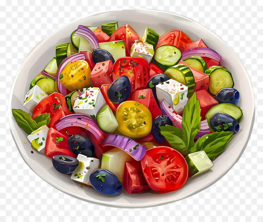 Salade Grecque，Salade PNG