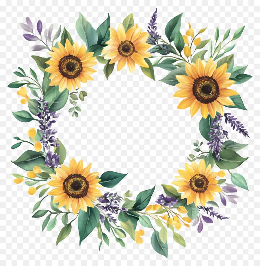 Couronne De Tournesol，Couronne PNG