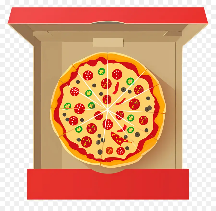 Boîte à Pizza，Pizza Au Pepperoni PNG