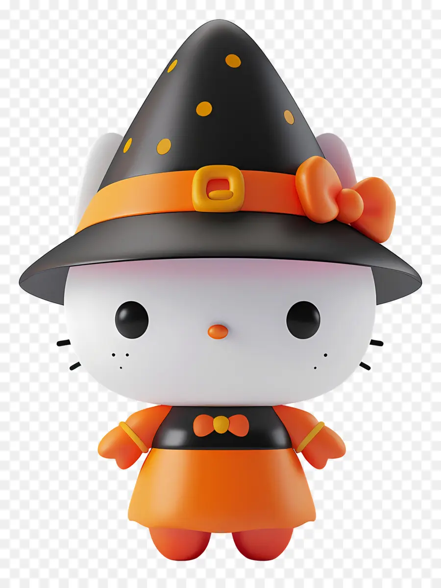 Bonjour Kitty Halloween，Chat Sorcière PNG