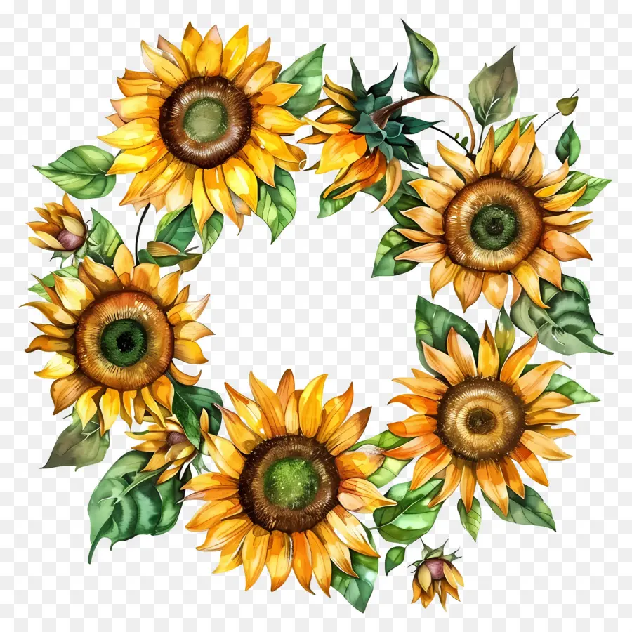 Couronne De Tournesol，Couronne PNG