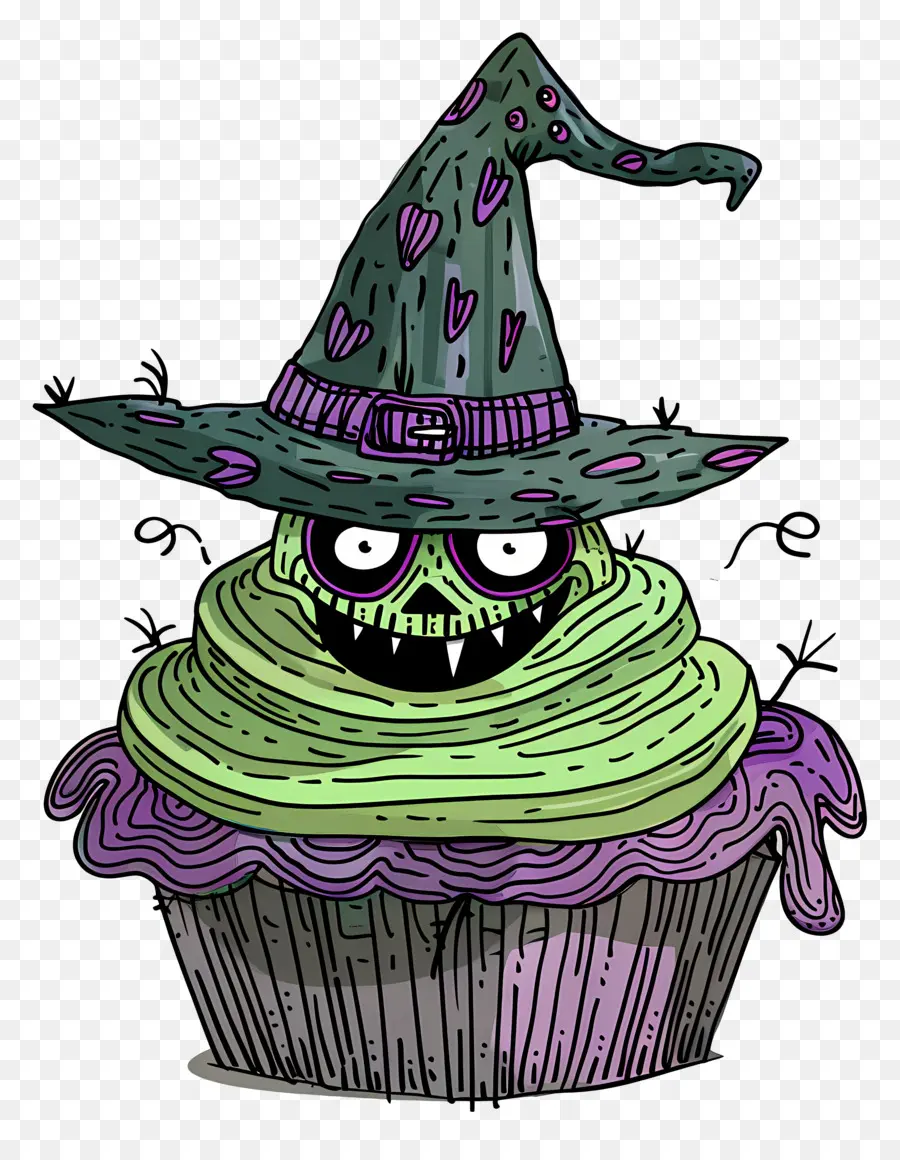 Petit Gâteau D'halloween，Petit Gâteau De Sorcière PNG