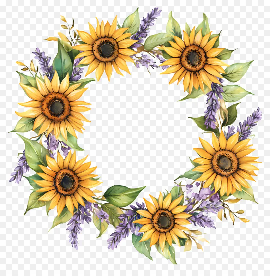 Couronne De Tournesol，Couronne PNG