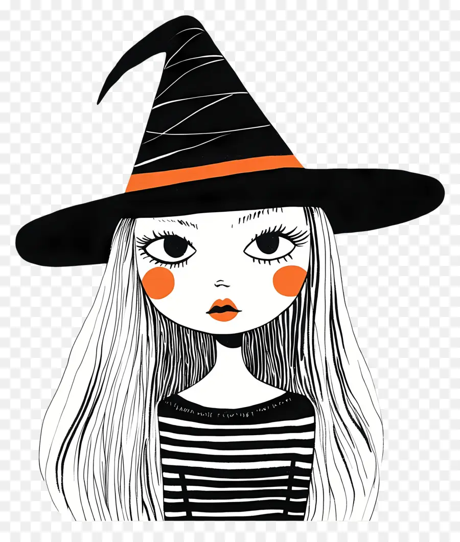 Sorcière D'halloween，Sorcière Avec Chapeau PNG