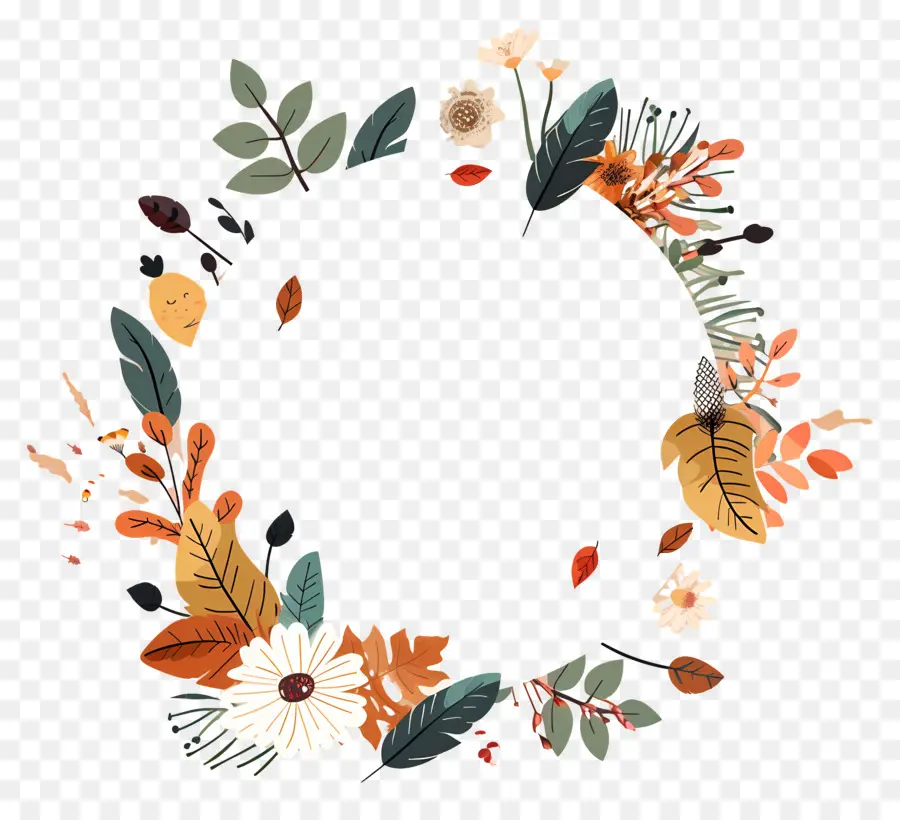 Couronne D'automne，Feuilles PNG