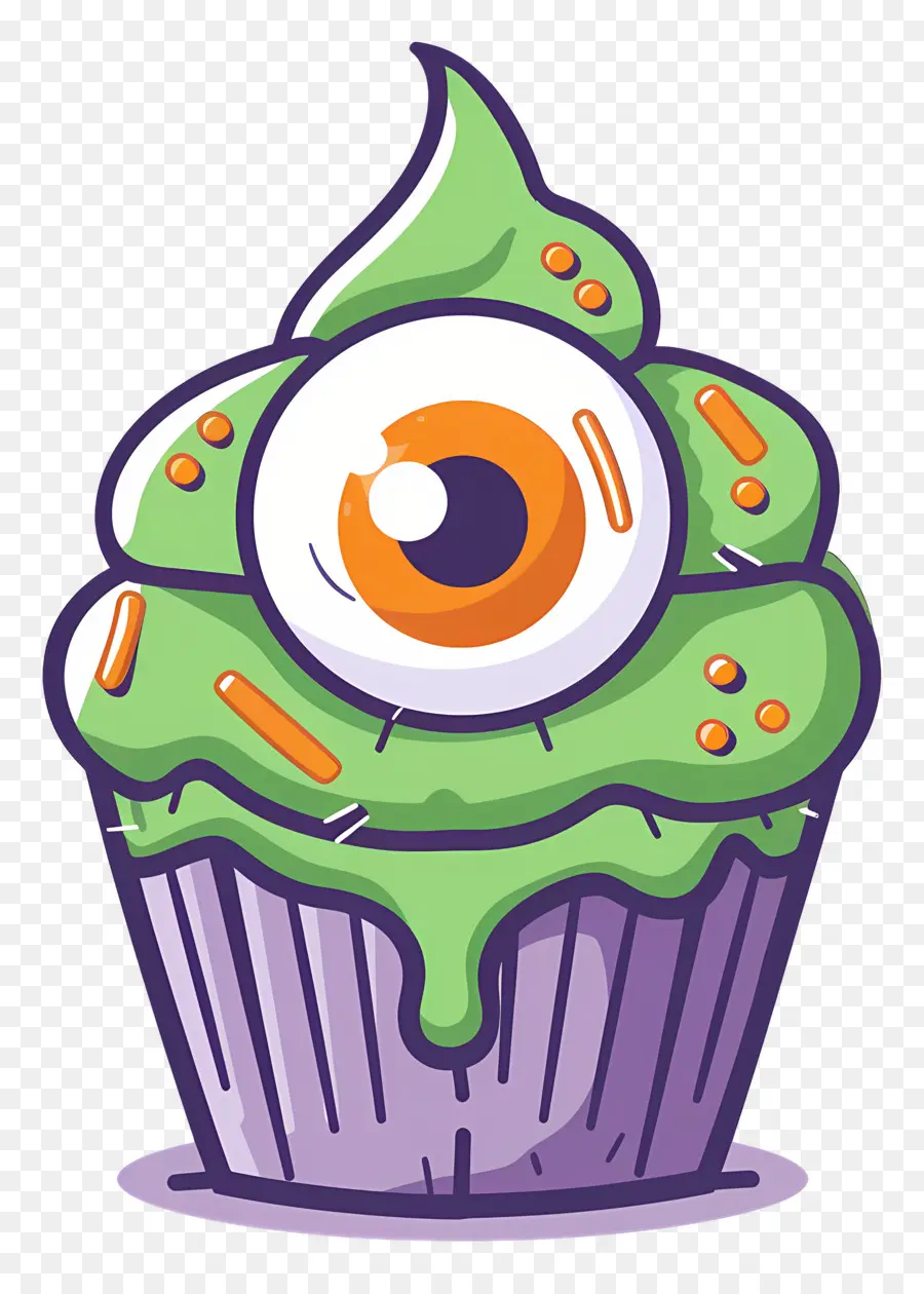 Petit Gâteau D'halloween，Petit Gâteau Aux Yeux PNG