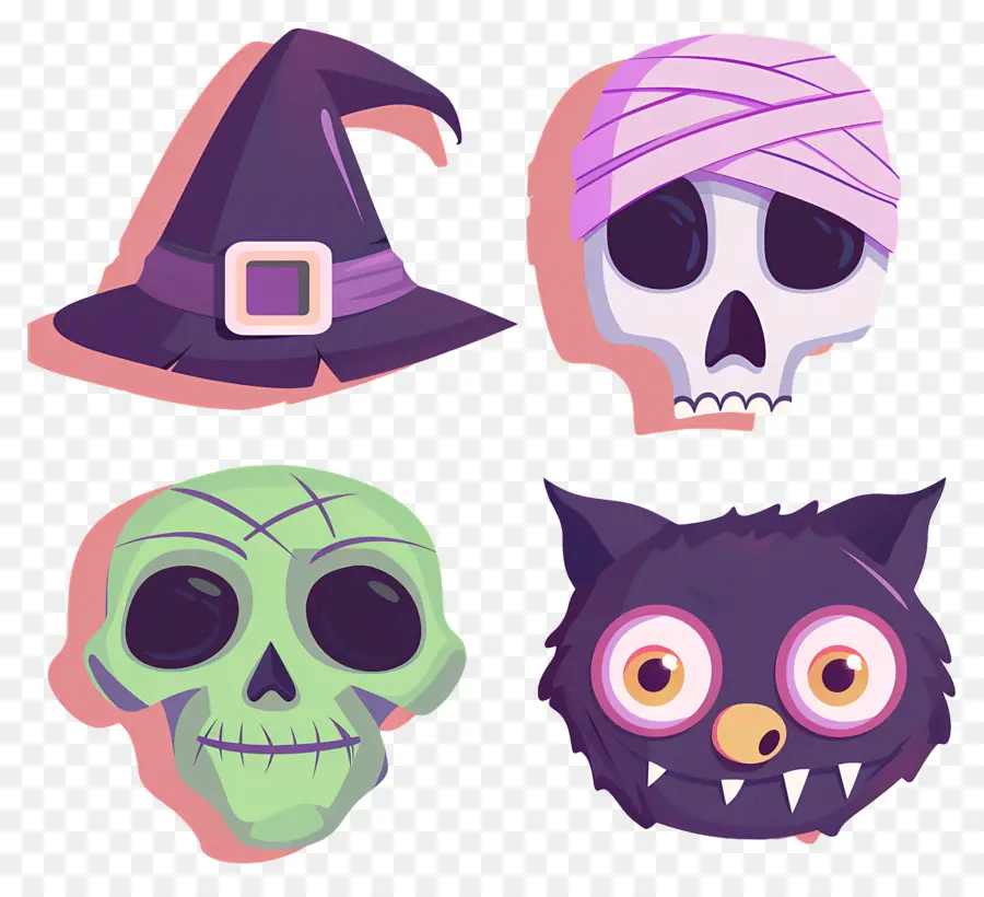 Personnages D'halloween，Masques D'halloween PNG