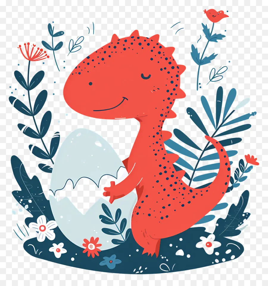 Dinosaure De Dessin Animé，Dinosaure Rouge PNG