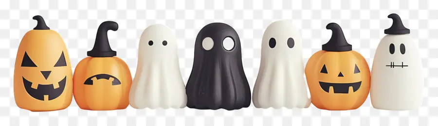 Frontière D'halloween，Fantômes D'halloween PNG