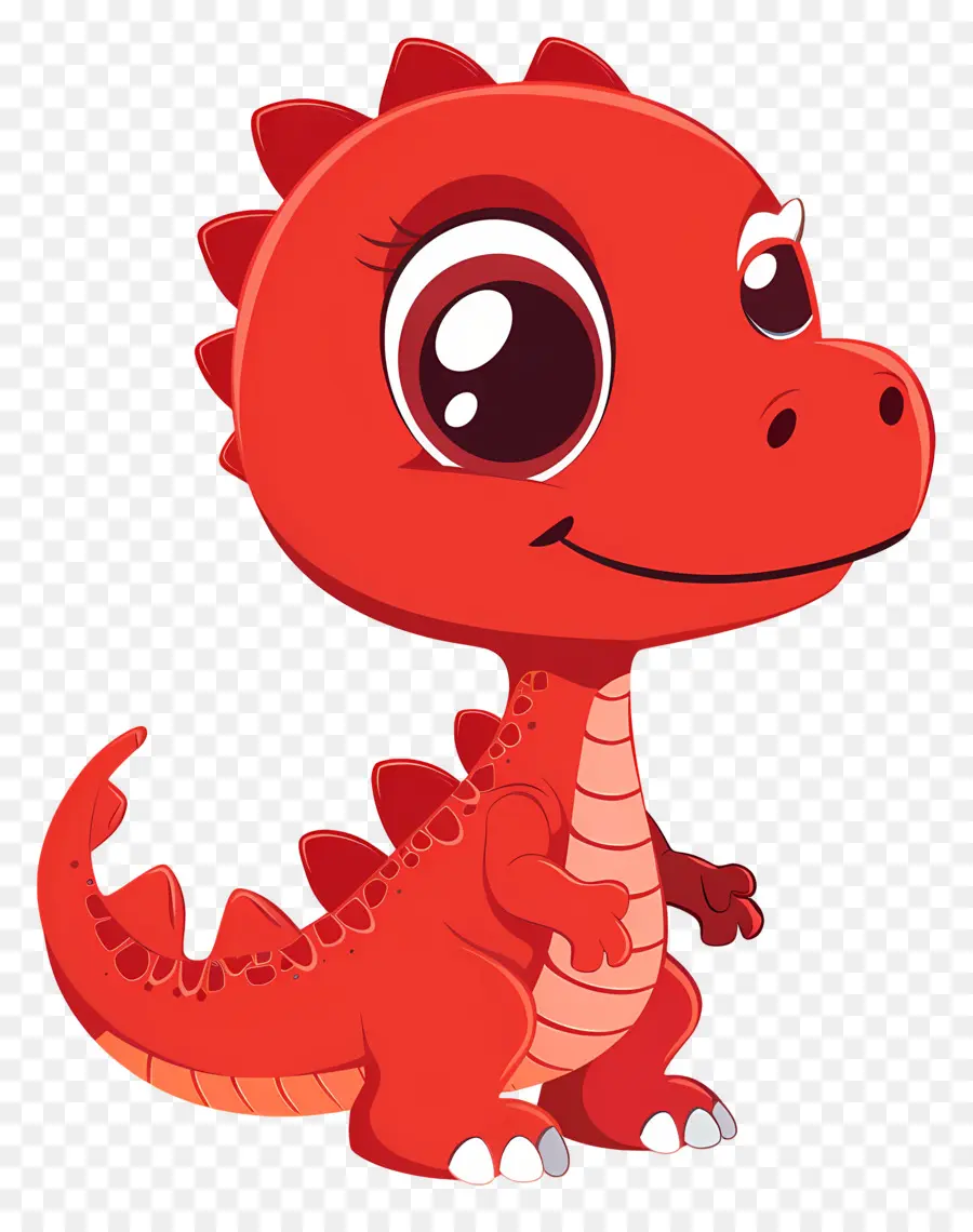 Dinosaure De Dessin Animé，Dinosaure Rouge PNG