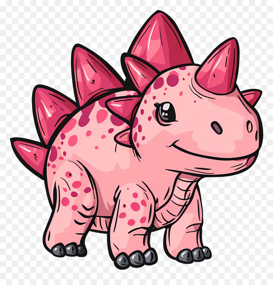 Dinosaure De Dessin Animé，Dinosaure Rose PNG