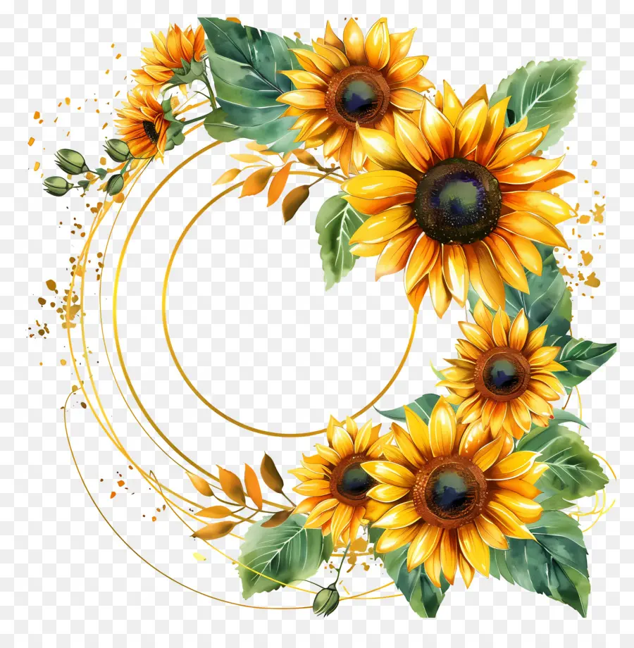 Couronne De Tournesol，Couronne PNG