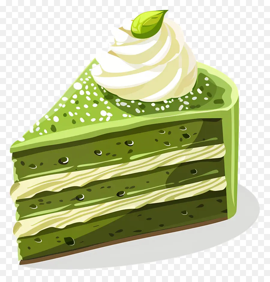 Gâteau Matcha，Tranche De Gâteau Vert PNG