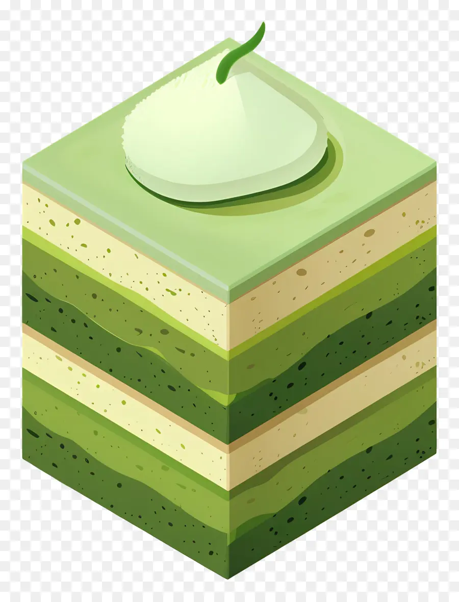 Gâteau Matcha，Gâteau Vert PNG