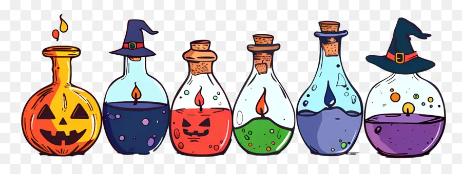 Frontière D'halloween，Potions D'halloween PNG