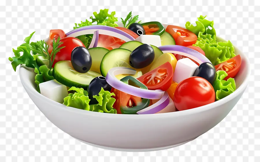 Salade Grecque，Salade Colorée PNG