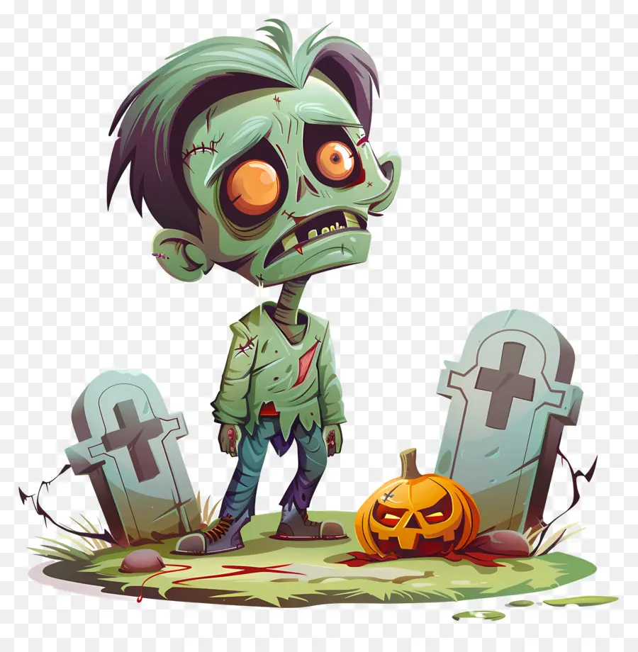 Zombi D'halloween，Zombie Dans Le Cimetière PNG