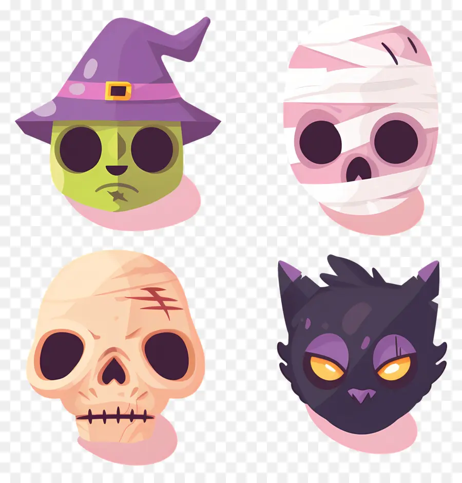 Personnages D'halloween，Masques D'halloween PNG