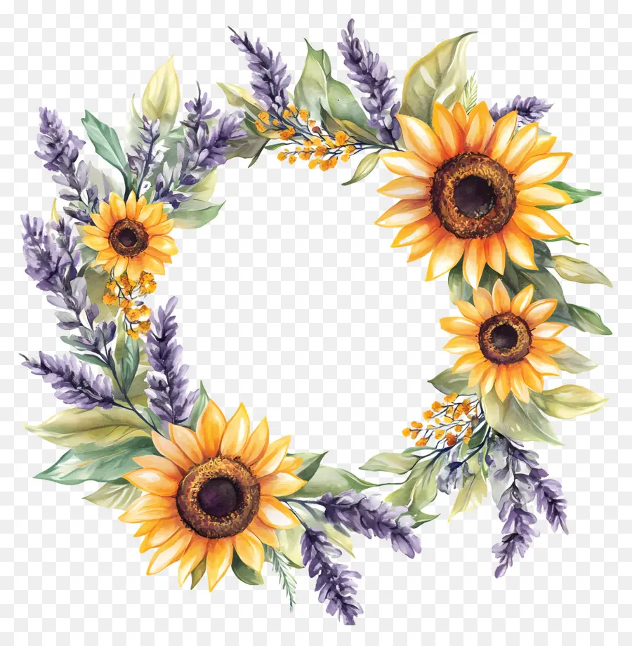 Couronne De Tournesol，Couronne PNG