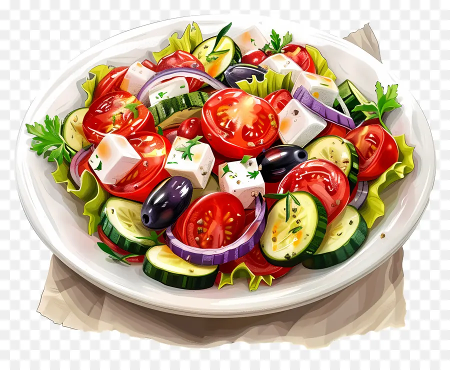 Salade Grecque，Légumes PNG