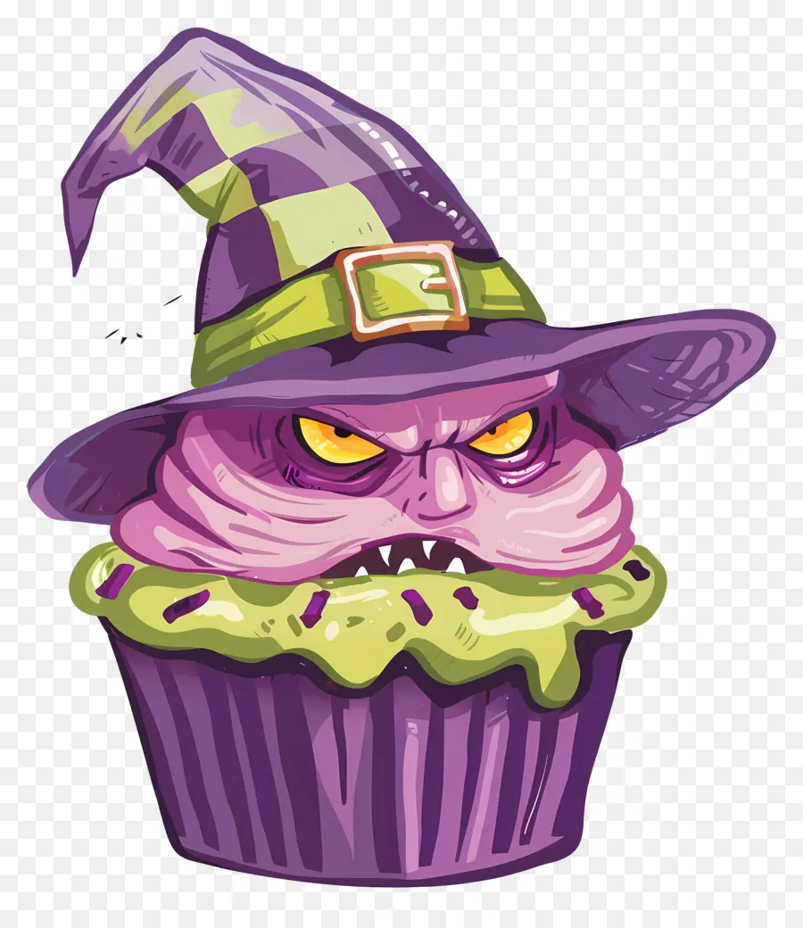 Petit Gâteau D'halloween，Petit Gâteau De Sorcière PNG