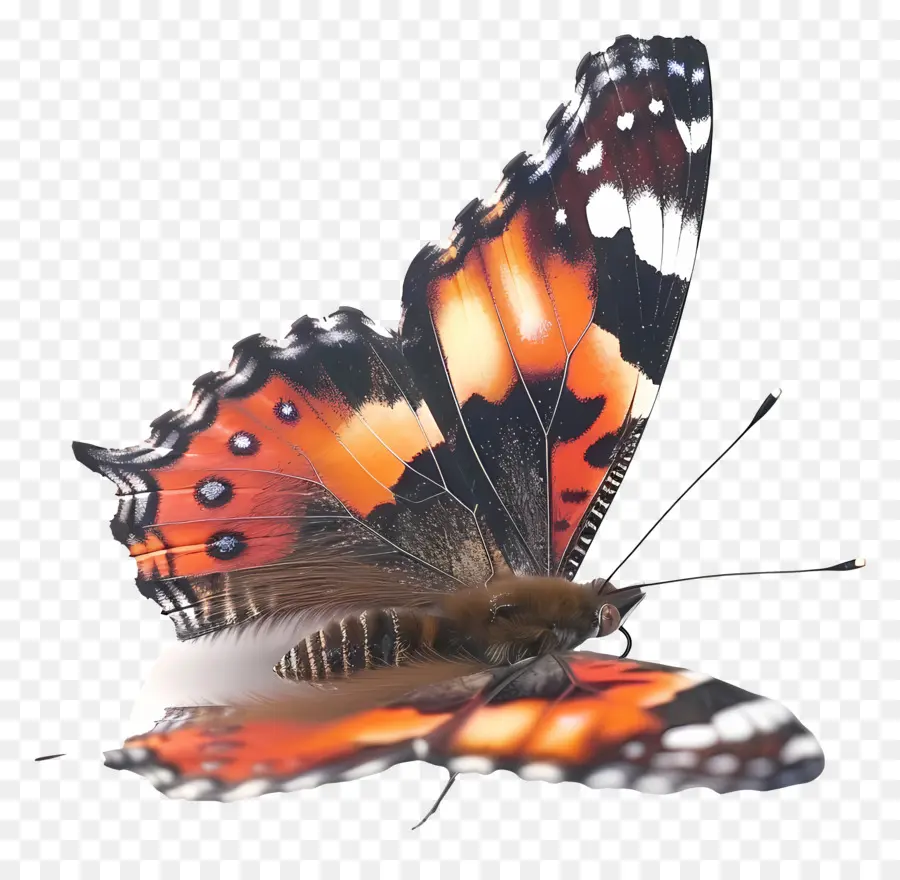 Papillon Animé，Papillon Monarque PNG