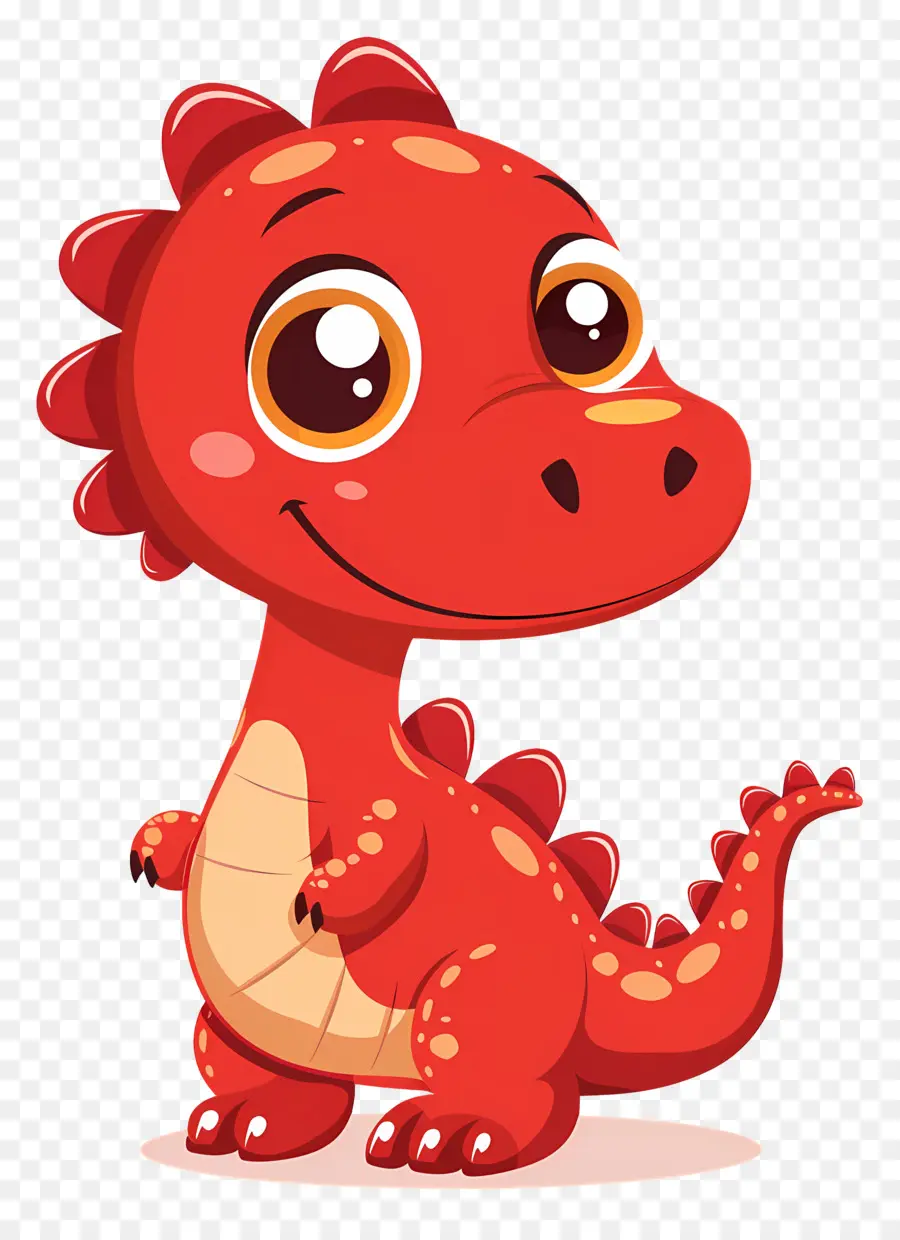 Dinosaure De Dessin Animé，Dinosaure Rouge PNG