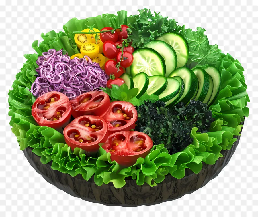 Salade Santé，Assiette De Légumes PNG