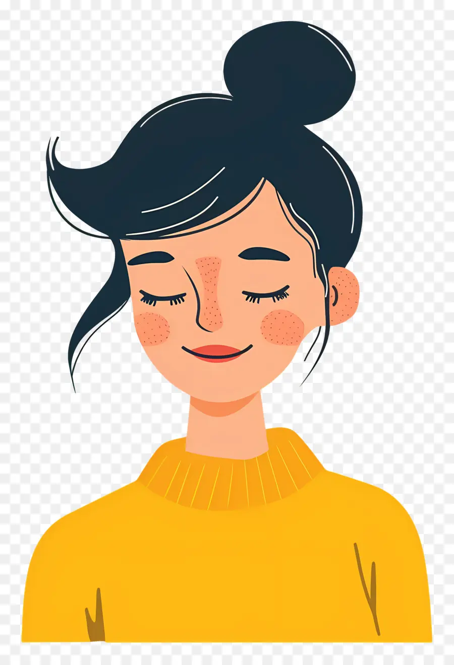 Femme Heureuse，Femme De Dessin Animé PNG