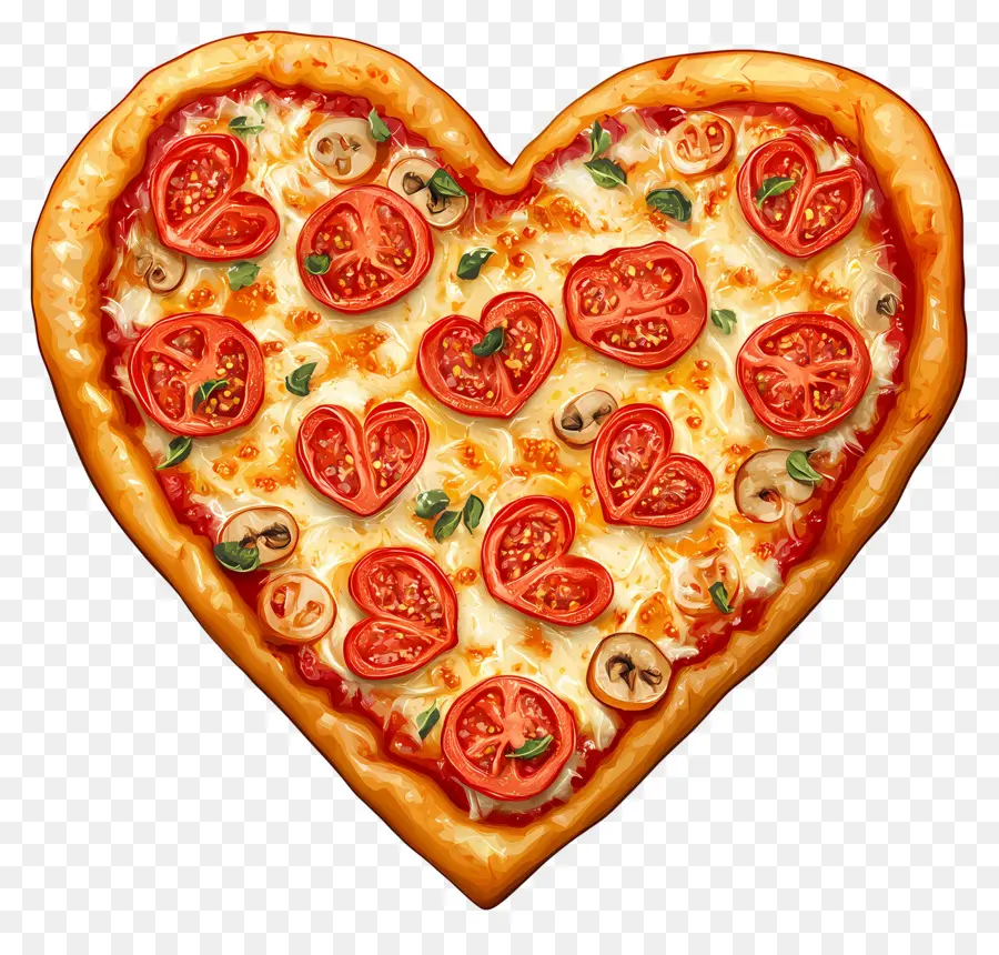 Pizza Coeur，Pizza En Forme De Coeur PNG