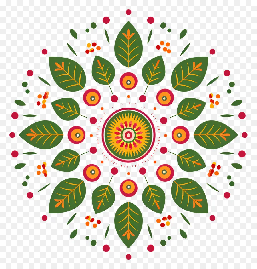 Pookalam，Mandalas Floraux PNG