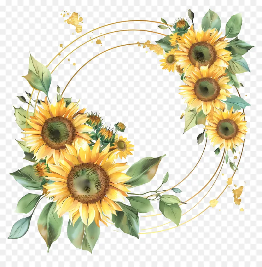 Couronne De Tournesol，Couronne PNG