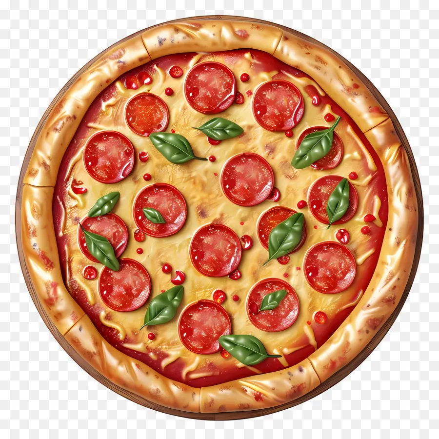 Pizza Vue De Dessus，Pizza PNG