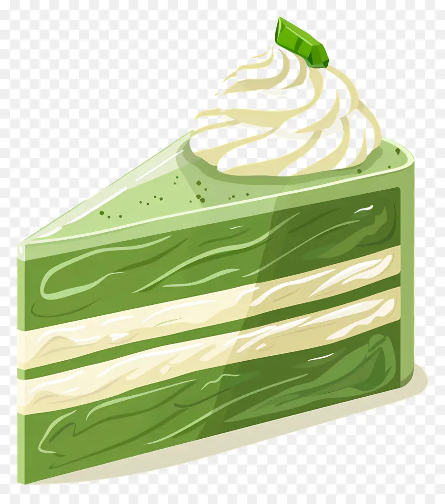 Gâteau Matcha，Tranche De Gâteau Vert PNG